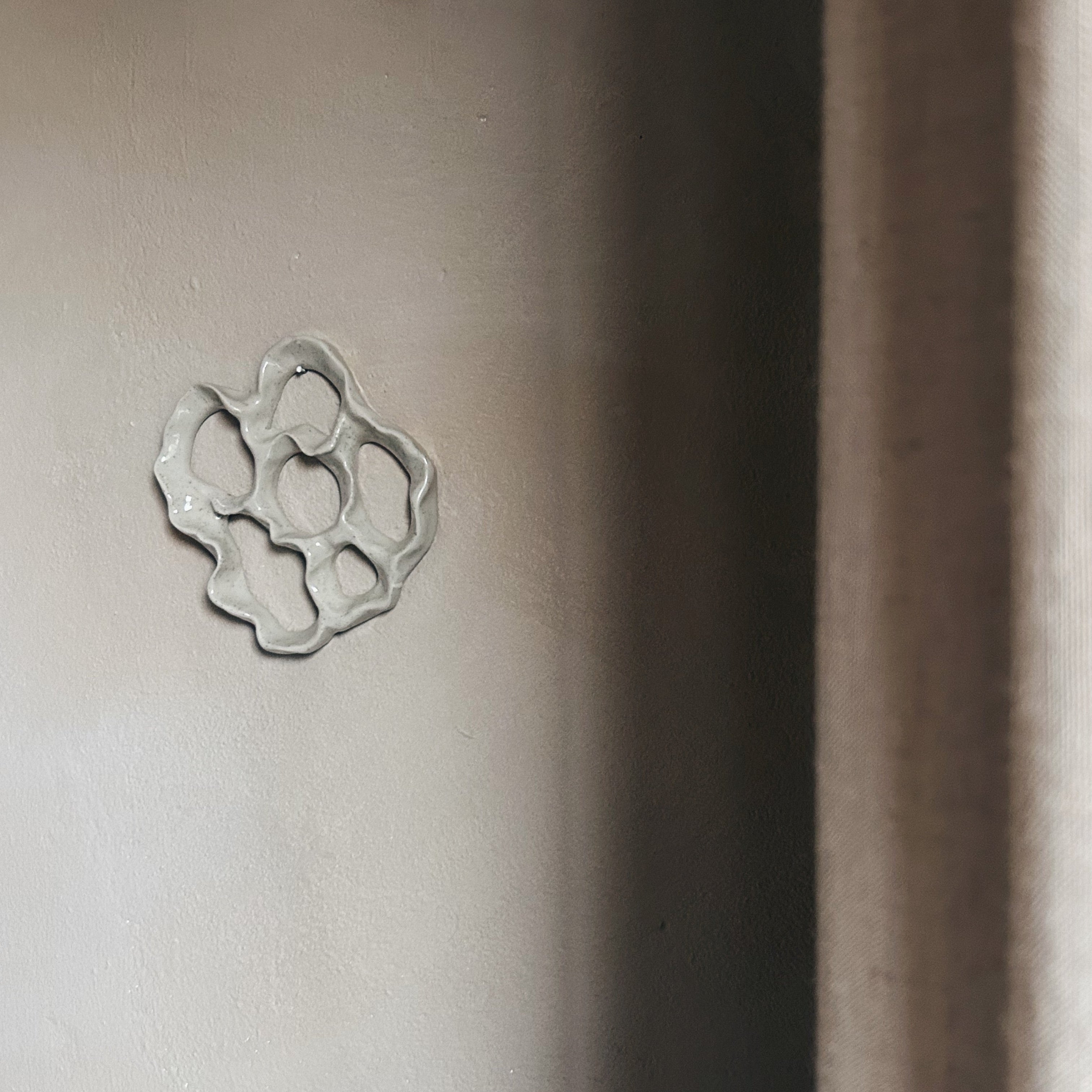 Coral Ceramic Wall Art - Night Speckle Small on wall