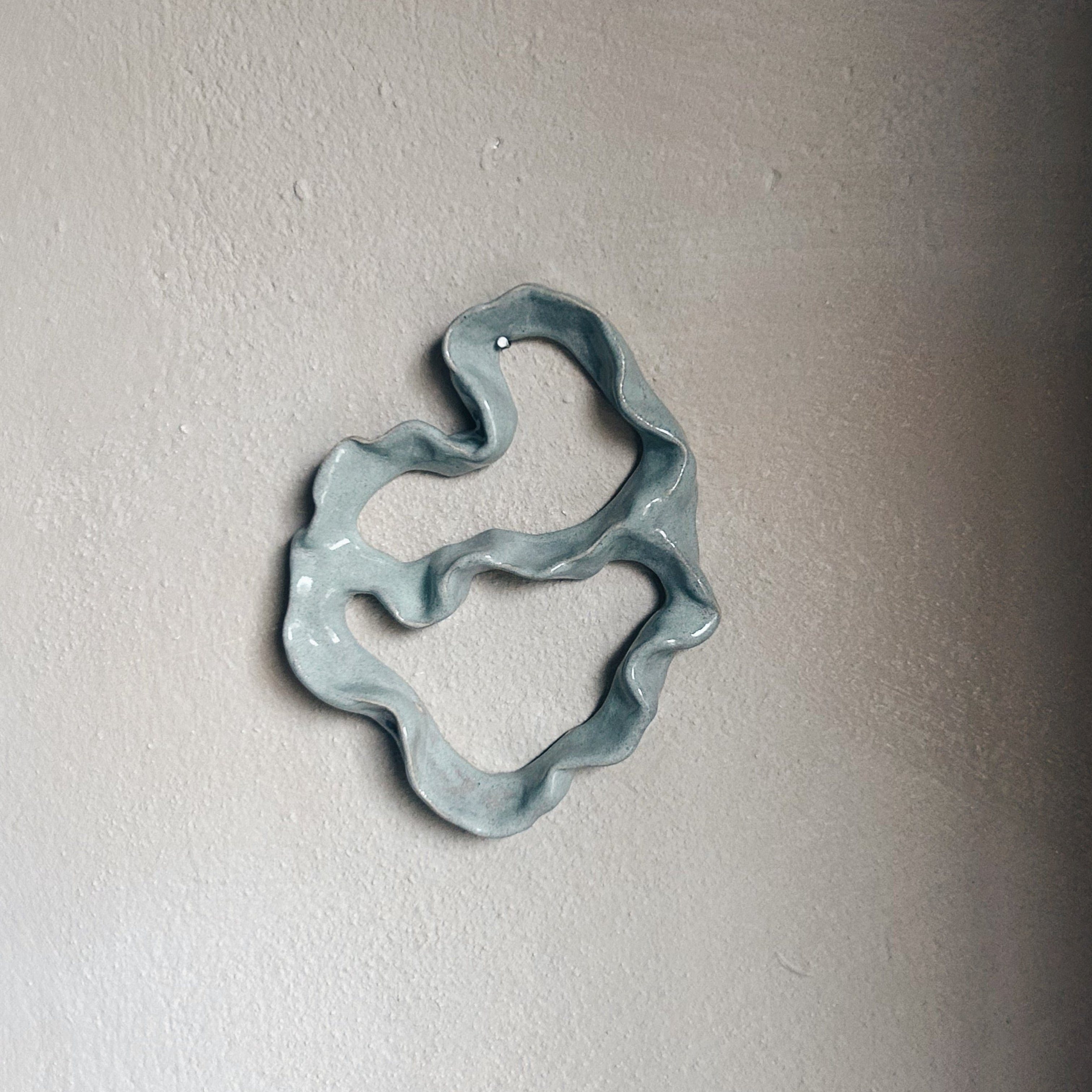 Ceramic coral sculpture sage colour